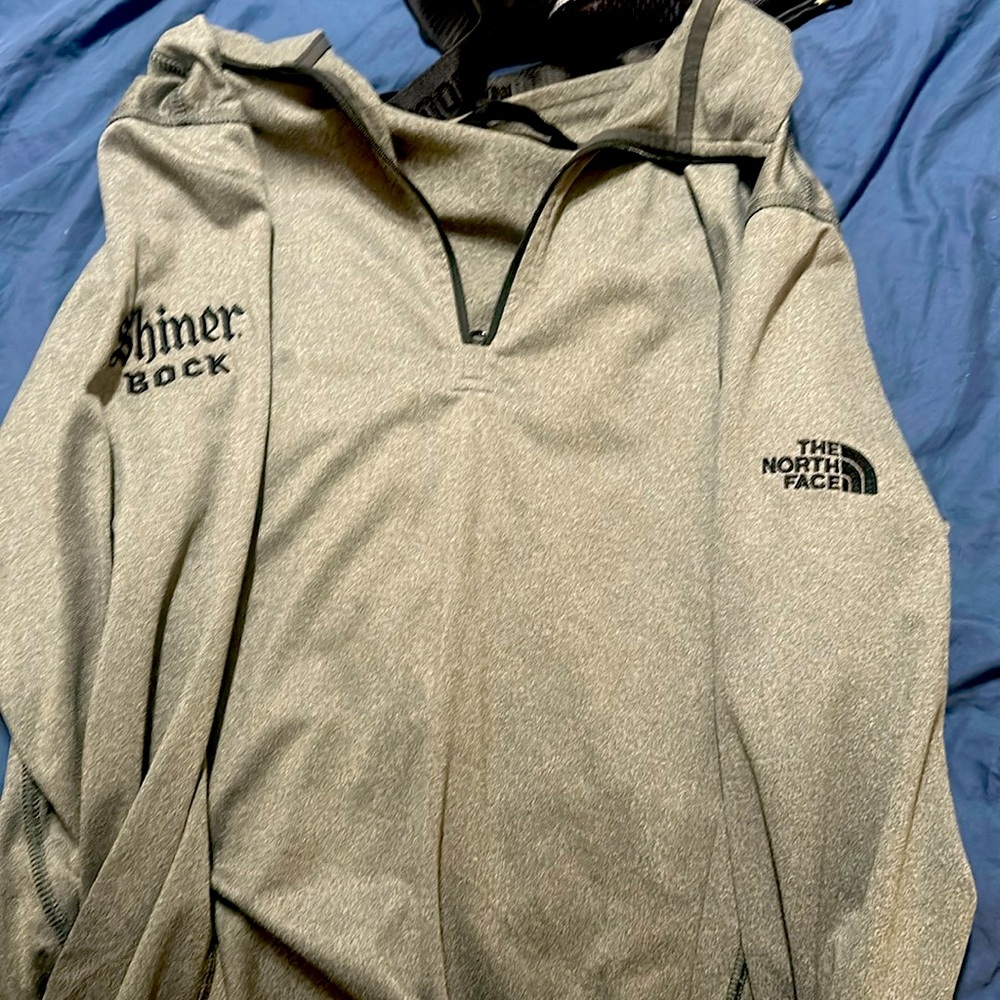 The north face Shiner bock pull over grey XL